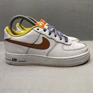 Womens 6.5 / 5Y Nike Air Force 1 Low‎ LV8 Shoes White Magma Orange Multicolor